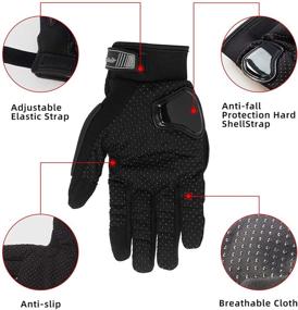 img 2 attached to 🧤 Seektop Motorcycle Gloves - Unisex Touchscreen Riding Gloves with Hard Knuckle, Full Finger Design - Breathable Motorbike Gear for Motocross, BMX, ATV, MTB, Cycling, and Climbing