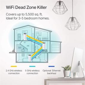 img 3 attached to Experience Seamless WiFi with TP-Link Deco Whole Home Mesh System - 📶 Covering 5,500 Sq.ft with Parental Controls, Alexa compatibility & Gigabit Ports (Deco M4 3-Pack)