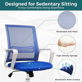 img 2 attached to Office Chair Ergonomic Mesh Adjustable Furniture and Home Office Furniture