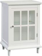 🏺 sauder cottage road display cabinet in white finish, dimensions: l 18.9" x w 15.75" x h 27.01 logo