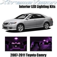 xtremevision interior led for toyota camry 2007-2011 (12 pieces) pink interior led kit installation tool logo