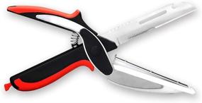 img 3 attached to Clever Food Choppers: Smart Meat Cutter Scissors Kitchen Shears with Cutting Board Knife - A Must-Have Chopping Scissors for Quick Vegetable Cutting and Kitchen Prep