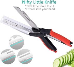 img 2 attached to Clever Food Choppers: Smart Meat Cutter Scissors Kitchen Shears with Cutting Board Knife - A Must-Have Chopping Scissors for Quick Vegetable Cutting and Kitchen Prep