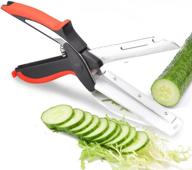 clever food choppers: smart meat cutter scissors kitchen shears with cutting board knife - a must-have chopping scissors for quick vegetable cutting and kitchen prep logo