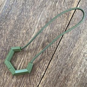 img 2 attached to 🏷️ Durable Army Green Zipper Pull Tag Set - 10 pcs for Jackets, Pants, Backpacks, and Luggage Repair