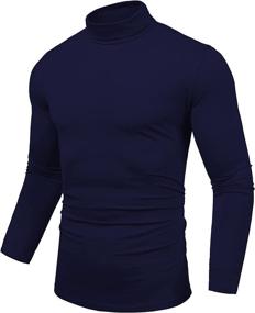 img 3 attached to 👕 LecGee Men's Slim Fit Thermal Turtleneck T-Shirt | Long Sleeve Casual Pullover Shirt