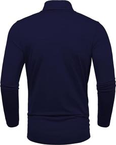 img 2 attached to 👕 LecGee Men's Slim Fit Thermal Turtleneck T-Shirt | Long Sleeve Casual Pullover Shirt