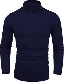 img 4 attached to 👕 LecGee Men's Slim Fit Thermal Turtleneck T-Shirt | Long Sleeve Casual Pullover Shirt