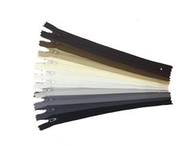 img 3 attached to 🔒 Set of 10 Pieces YKK Zippers - 14 Inch, Number 3 Nylon Coil in Assorted Neutral Colors