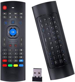 img 2 attached to Favormates MX3 Pro Air Remote Mouse: 2.4G Backlit Kodi Remote Control with Mini Wireless Keyboard, Infrared Remote Control Learning - Ideal for Android Smart TV Box, HTPC, IPTV, PC, Pad, Xbox, Raspberry Pi 3