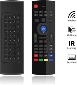 img 3 attached to Favormates MX3 Pro Air Remote Mouse: 2.4G Backlit Kodi Remote Control with Mini Wireless Keyboard, Infrared Remote Control Learning - Ideal for Android Smart TV Box, HTPC, IPTV, PC, Pad, Xbox, Raspberry Pi 3