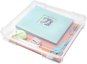 img 2 attached to 📦 Iris USA Portable Scrapbook 12x12 Paper, 1 Pack, Clear Case