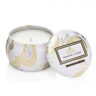 exquisite fragrance delivered: voluspa panjore lychee petite tin candle - 4 ounces logo