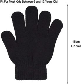 img 3 attached to MENOLY Winter Stretchy Knitted Fingers Girls' Accessories