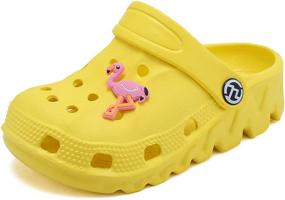 img 4 attached to 👧 Unisex Kids Classic Garden Clogs: Slip-on Beach Sandals for Boys and Girls