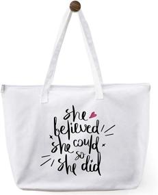 img 4 attached to Believed Congratulations Graduation Promotion Change Tote