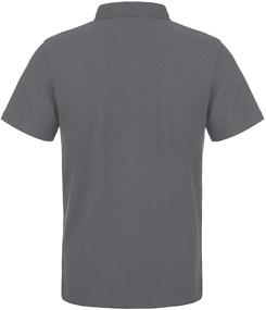 img 2 attached to Breathable Short Sleeve White Polos for Men - Clothing and Shirts