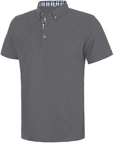 img 3 attached to Breathable Short Sleeve White Polos for Men - Clothing and Shirts