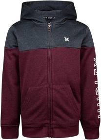img 3 attached to Hurley Little Hoodie Maroon Heather