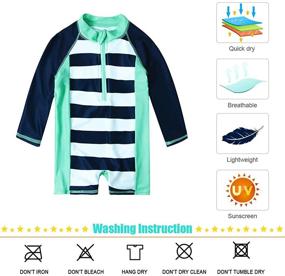 img 1 attached to 👶 TUPOMAS Baby Toddler Boys Girls Swimsuit - UPF 50+ Rashguard Swimwear - Long Sleeve One-Piece Bathing Suits 6-36 Months