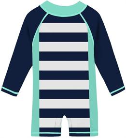 img 3 attached to 👶 TUPOMAS Baby Toddler Boys Girls Swimsuit - UPF 50+ Rashguard Swimwear - Long Sleeve One-Piece Bathing Suits 6-36 Months