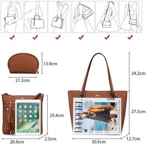 img 1 attached to LOVEVOOK Women's Handbags Shoulder Satchel with Handle and Matching Wallet