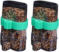 🐦 popetpop bird water and food dispenser - 2pcs automatic feeder parrot drinker bottle container pet bird dual-use feeder bird food dispenser logo