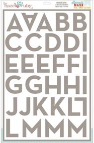 img 1 attached to Hazel & Ruby Stencil Mask Peel Away Alphabet Sheets 🎨 - 12 by 18 Inches, 2.5-Inch Letters, Broadside Design - 2-Pack