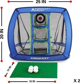 img 2 attached to Golf Chipping Net Cornhole Game by Rukket - Ideal for Chip Outdoor/Indoor Fun at Beach, Backyard, or Tailgate - Golfing Practice Games for Adults and Kids