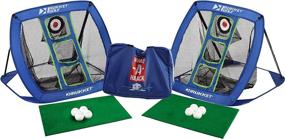 img 4 attached to Golf Chipping Net Cornhole Game by Rukket - Ideal for Chip Outdoor/Indoor Fun at Beach, Backyard, or Tailgate - Golfing Practice Games for Adults and Kids