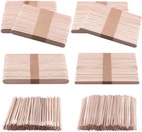 img 4 attached to BQTQ 1000-Piece Assorted Style Wooden Wax Sticks: Perfect for Hair Eyebrow Removal and Waxing Craft