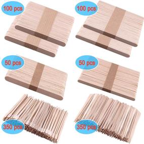 img 2 attached to BQTQ 1000-Piece Assorted Style Wooden Wax Sticks: Perfect for Hair Eyebrow Removal and Waxing Craft