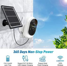 img 3 attached to 📷 VANBAR Wireless Solar Powered Security Camera: 1080P WiFi, Motion Detection, 2-Way Audio, Night Vision, IP65 Weatherproof, Free Cloud Storage