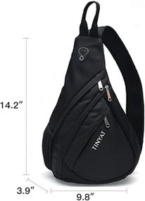 img 4 attached to 🎒 TINYAT Sling Crossbody Shoulder Backpack: Compact and Convenient Storage Solution