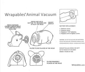 img 1 attached to Wrapables Animal Mini Tabletop Vacuum Cleaner