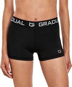 img 3 attached to 🏐 G Gradual Women's Spandex Compression Volleyball Shorts: Stylish Workout Pro Shorts for Women