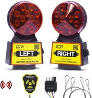 🚂 master tailgaters wireless trailer tow lights: magnetic mount, 48ft range, 4 pin blade connection + safety straps - best product review logo