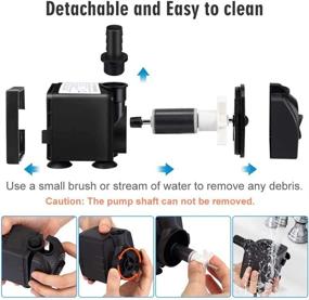 img 2 attached to 🐠 Efficient IDEALHOUSE Premium Submersible Water Pump (400GPH/1500L/H 25W) - Perfect for Fish Tanks, Aquariums, Ponds, Statuaries, and More!