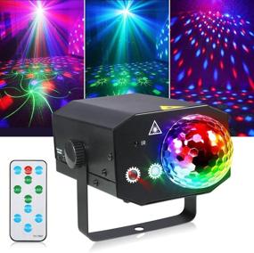 img 1 attached to Litake Party Lights + Disco Ball Lights 2 in 1 LED Sound Activated Strobe Light Projector with Remote for Halloween Party Birthday Wedding Dance Club Show Home Decor