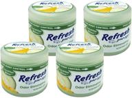 🚗 refreshing gel car, home & office air freshener, cucumber melon scented (pack of 4) - 4.5 oz cans logo