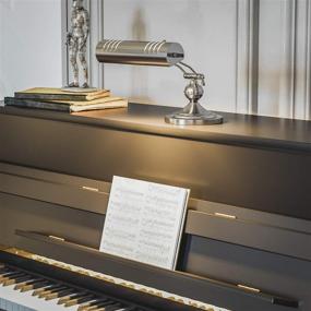 img 3 attached to 🏺 Enhance Your Space with the Home Intuition Classic Antique Retro Adjustable Leaning Piano Lamp Banker Desk Light (Satin Nickel)