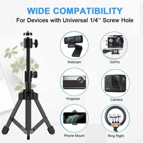 img 1 attached to Extendable Desktop Webcam Tripod Stand for Camera/Phone, Desk Mount Holder Compatible with Logitech Stream Webcam C925e C922x C922 C930e C930 C920 C615 /Camera/iPhone/Ring Light