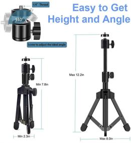 img 3 attached to Extendable Desktop Webcam Tripod Stand for Camera/Phone, Desk Mount Holder Compatible with Logitech Stream Webcam C925e C922x C922 C930e C930 C920 C615 /Camera/iPhone/Ring Light