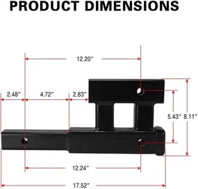 img 3 attached to 🚲 YITAMOTOR Dual Hitch Extension 2 inch Receiver Adapter: Ideal Trailer Towing Bicycle Extender with Enhanced Efficiency