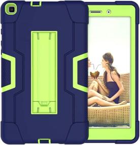 img 4 attached to Cantis Galaxy Tab A 8.0 2019 Case - Slim Heavy Duty Shockproof Rugged Protection for Galaxy Tab A 8.0 Inch 2019 (SM-T290/T295), Navy Blue+Green