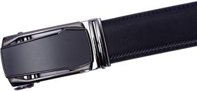 img 1 attached to 👔 Men's Uniform Accessories: Leather Ratchet Automatic Buckle Belts