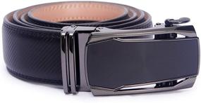 img 2 attached to 👔 Men's Uniform Accessories: Leather Ratchet Automatic Buckle Belts