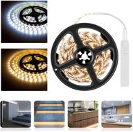 🔆 motion sensor led strip lights - under cabinet lighting, 6500k cold white light for stairs, bedroom, closet, wardrobe, kitchen, hallway (cold white, 3.2ft, 2 packs) логотип