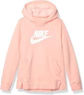 🏻 stylish and comfortable: nike girls nsw pullover hoodie for everyday fashion logo