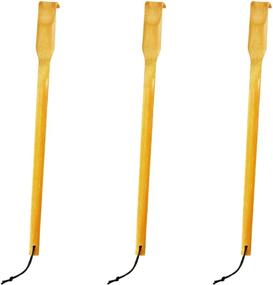 img 4 attached to 🎁 RENOOK Bamboo Back Scratcher Set – 3 Piece 17" Strong Self-Massager | Soothing Relief for Itches | Ideal Gift for Pregnant Women and Those in Need of Extended Reach